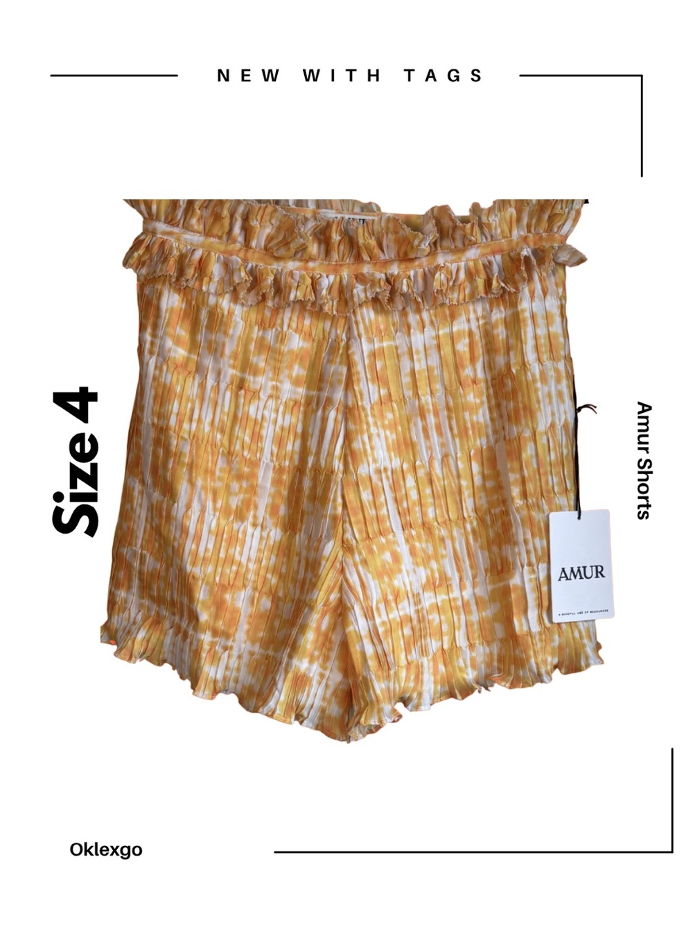 AMUR Pintuck Tie Dye Shorts | Size 4 | NWT